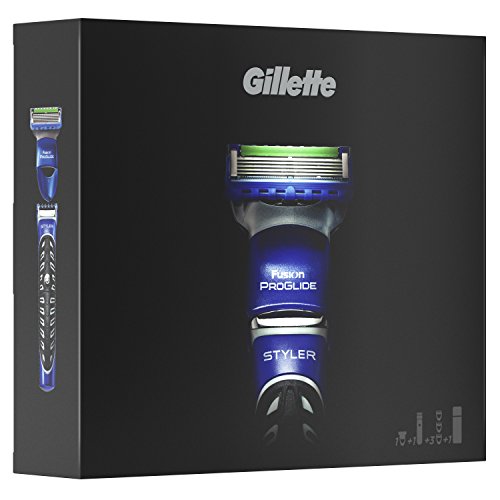 Gillette Fusion Gift Set All Purpose Styler + Hydrating Shaving Gel and 3 Combs, Pack of 1