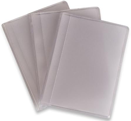 Replacement Plastic Credit Card Purse / Wallet Insert Sleeves - 3x Pack - Portrait