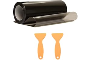 Guangyu Film Phare de Voiture,300c*30cm Teinte Autocollant Noir/Jaune,pour Lumière phares de Voiture,Feux arrière,Clignotants, Feux Anti-Brouillard (Noir)