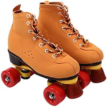 liubingxie Adult Inline &amp; Roller Skating Quad Skates Adjustable Roller Boots Unisex, orange, 40-41