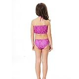 Le SSara Mädchen Cosplay Kostüm Badebekleidung Meerjungfrau Shell Badeanzug 3pcs Bikini Sets (120, F-lila) -