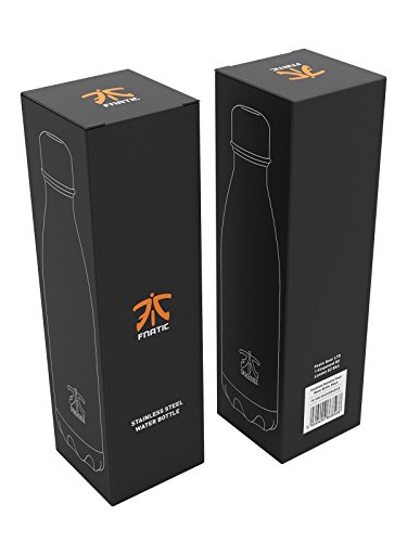 Fnatic Vacuum Insulated Steel Water Bottle, Black - 4
