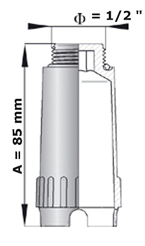 10 Paar Baustopfen 1/2″, blau/rot, Abdrückstopfen, Kunststoffgewinde für Dichtprüfung - 2