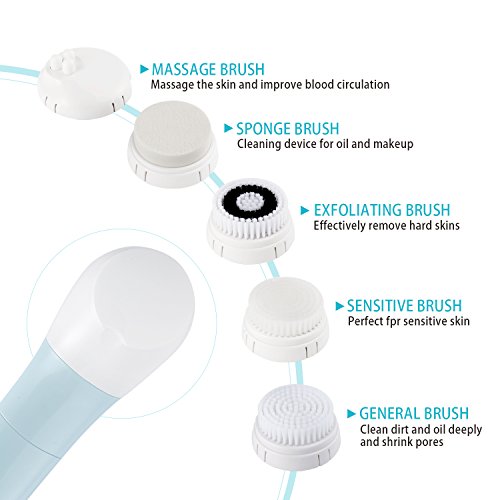 Gesichtsreinigungsbürste Elektrisch Schall Gesichtsbürste Sonic – Für Allergiker, Sensible Haut – Wasserdicht IPX7 - 3