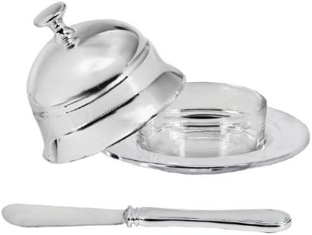 Silberkanne Butter Bell Hamburg with Knife D 11 cm Silver Pl.