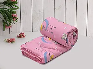 COZY FURNISH Super Soft Cotton Reversible Comforter (200 GSM, 0-8 Years, L-60 Inches & B- 45 Inches, Pink)