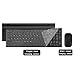 Produktbild OFNMD Ladeversion Drahtlose Maus Tastatur Set Laptop Spiel Ultradünne leise tragbare Tablet Smart TV Set Top Box, QWERTY Tastatur (Farbe : Elegant Black Set Rechargeable)