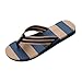 Produktbild Gaddrt Männer Sommer Streifen Flache Slipper Herren Casual Schuhe Sandalen Indoor oder Outdoor Anti-Rutsch Flip Flops Soft Sport Sliders Bad Strand Pool Schuhe (41, Blau)