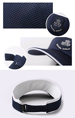 SVG-Women-Wide-Brim-Sun-Visor-Hat-Ladies-Golf-Visors-Hiking-Running-Sport-Navy