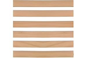 SCM Créations Lot de 6 Lattes 66 cm 660mm Largeur 38mm épaisseur 8mm Bois hêtre Durable | Sommier lit canapé clic clac bz | 7 Plis Rechange Renfort résistant Soutien Matelas