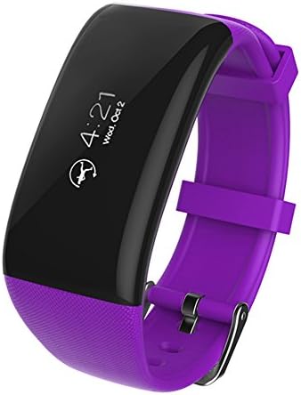 Kain UOA Fitness Bracelet Bluetooth 4.0 Pedometer Calorie Counter Fitness and Wellness Activity Tracker with Heart Rate Monitor Tracker Sleep Monitor Alarm SMS Call Reminder, Violett