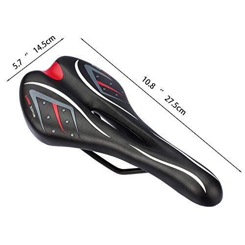 Fahrradsattel von Outry, leichte und komforte Rennradsättel Cityradsattel MTB Gel Sattel Mountainbike Sattel Tourensattel Trekking - 4