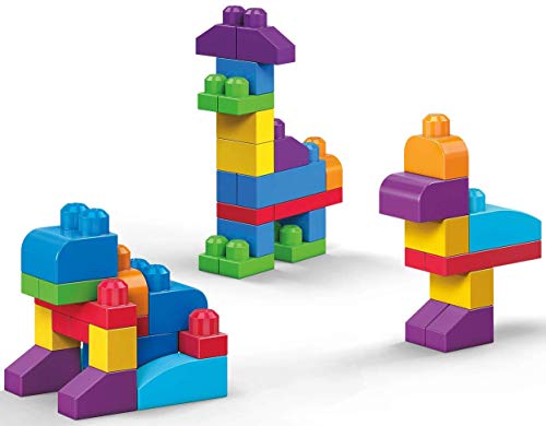 Mega Bloks Sac bleu, jeu de blocs de construction, 80 pièces, jouet pour bébé et enfant de 1 à 5 ans, DCH63 – Image 6