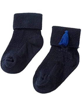 Tinksky Baby Socken Unisex Turn Cuff Knöchelsocken Baumwolle Socken für 0-2 Jahre Kleinkinder (Dunkelblau)