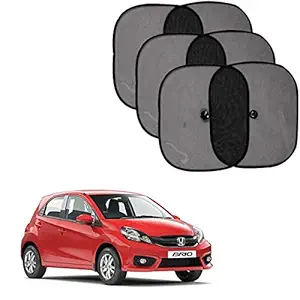 Car Window Sun Protected Sunshade for Honda Brio (Set of 6)