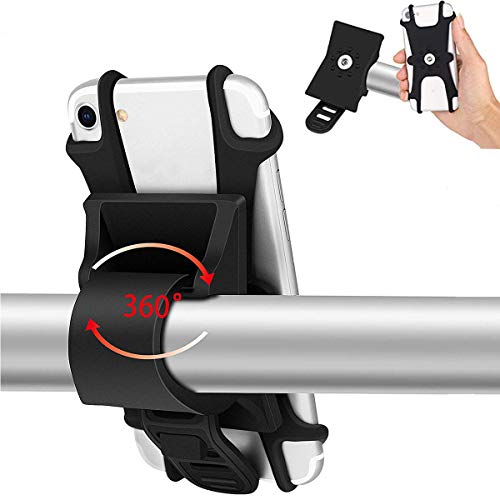 Soporte Movil Bici [2019 Diseño Desmontable], Toolove Bicicleta Soporte de Teléfono 360° Rotación, Anti Vibración Prevención, Soporte Universal Manillar de Silicona para 4.5-6.5 Inch Smartphones