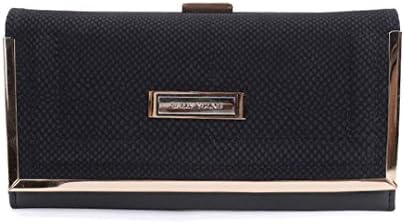 Lady's Designer Purses Vegan Leather ideal Womens Christmas Present (Black)