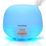 InnooCare Humidificador Ultrasónico 500ml Aromaterapia Difusor de Aceites Esenciales Difusor de Aroma 4 Modos de Funcionamiento Luz LED de 7 Colores Mejorar Aire en Invierno y Ambiente en Casa