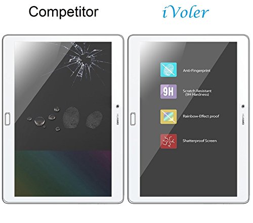 Huawei MediaPad M2 10.0“ Panzerglas Schutzfolie, iVoler® Panzerglasfolie folie Displayschutzfolie Hartglas Gehärtetem Glas DisplayPanzerglas Schutzfolie Displayschutz Tempered Glass Screen Protector für Huawei MediaPad M2 10.0“ – 0,3mm Dünn, 9H Härtegrad, 2.5D Abgerundete Kanten – [Kratzfest][Hohe Transparenz] [Fingerabdruck-frei][Blasenfrei]-Lebenslange Garantie - 6