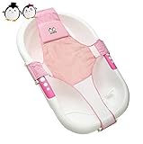 Middeleton Baby Badesitz verstellbar Badewanne Unterstützung Baby Baumwolle kreuzförmige Bett Bad Baby Bad net Baden Grid (Rosa)