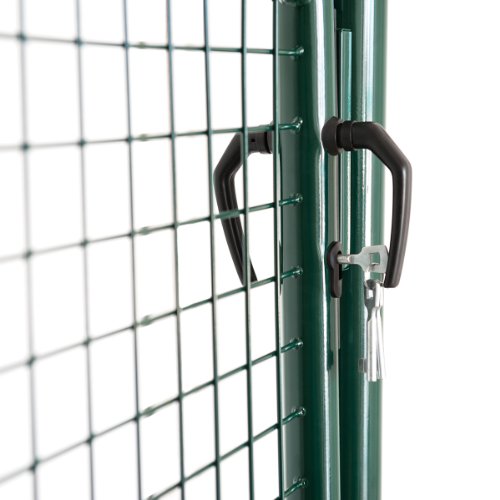 ZNL Gartentür Gartentor Wellengitter Hoftor Zaun Tür Tor Gartenzaun 100 x 95 cm Grün EHYM01 - 2