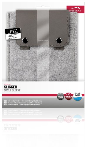 Speedlink Slicker Schutzhülle für Apple iPad mini/Samsung Galaxy Tab 2 (schützt vor Kratzern und Schmutz, Druckknöpfe) grau - 3
