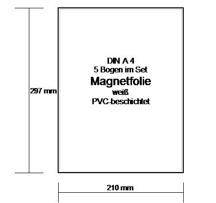 Magnetfolie PF 5014 weiß 5 Stück DIN A4 - 2