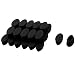 Produktbild sourcing map 30Stück Tisch Stuhl Füße Kunststoff Oval Tube Einsatz Endkappe Schwarz 20 x 40mm DE de