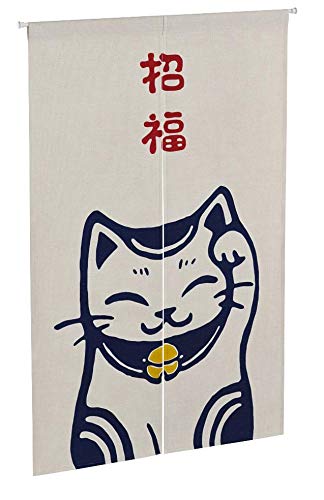 Mr Fantasy Noren Rideau Tapisserie Rideau De Porte Japonais Moustiquaire Hokusai Ukiyoe Tissu Chat Porte Bonheur 33 Noren Le Rideau Traditionnel Japonais