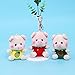 Produktbild Gracorgzjs 1 Stück Mini Cartoon Schwein Plüsch gefüllt Schlüsselanhänger Schlüsselring Halter Tasche Dekor, Random Style