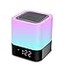 Produktbild MOGUU Drahtlose Bluetooth - Stereo - Mikrofon Sound - Box Bietet Für Smartphone - Tabletten Oder Eine Bluetooth - Kompatiblen Sieben Farbe Lampe Wecker Night Lights,Drei Weiße Farbe Licht, Farbe, Sieben,Offizielle Kennzeichnung Lautsprecher Speskers