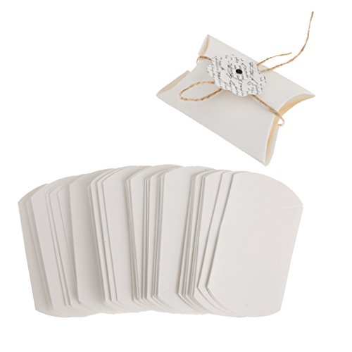 Gazechimp 50pcs Kissen Süßigkeiten-Boxen Mit Blume Hochzeit Partei Taufbevorzugung Boxen - 4