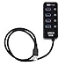 Produktbild NIUQY Sonderverkauf Tragbarer Praktisch Anzug USB3.0 2.4A, der 4 PortsWired Super-Hub mit 5 Gbit/s mit EIN/AUS-Schalter LED auflädt Das tägliche Leben wesentlich