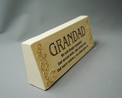 GRANDAD-Outdoor-Graveside-Bereavement-Memorial-Plaque-Cream-with-Brown-Text