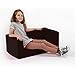 Children's Comfy Foam 2 Seater Mini Sofa in Black. Soft, Colourful, Comfortable & Lightweight with a Removeable Cover