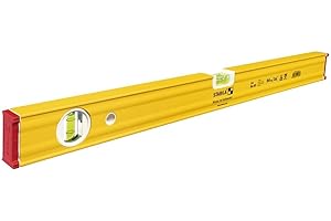 ‎STABILA STABILA Wasserwaage Type 80 AS, 60 cm, verstärktes Alu-Profil, 1 Horizontal-Libelle, 1 Vertikal-Libelle, integrierte Rutsch-Stopper, Made in Germany