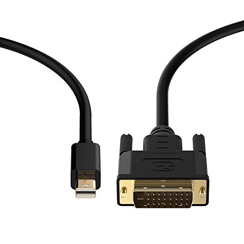 Mini DP auf DVI, Rankie 4.5m Gold Plated Mini DisplayPort (Thunderbolt-Port Kompatibel) zu DVI Kabel (Schwarz) – R1103D - 3
