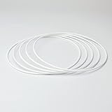 10 Stück Metallringe 12cm Weiß - Drahtringe Für Traumfänger & Basteln