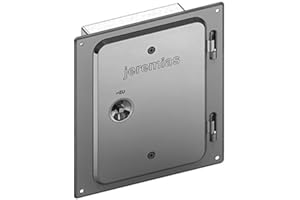 Jeremias | Edelstahlkamintüre 210 x 140 mm | mit Schiebestutzen 60 mm