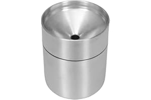YiTenn E-Zigarette Aschenbecher Auto Aschenbecher Abnehmbarer Edelstahl Ashtray für iqos iluma/iqos 3duo/Lil/Terea/HEETS/Marlboro/Autos (Silber 8.5cm)