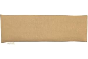 Saco Térmico de Semillas para Microondas - 45 x 15 cm - Doble uso Frío o Calor - Alivio Natural del Dolor - Relleno de Romero, Trigo y Lavanda - Color Wheat - Con Bolsa Impermeable - SACOTERAPIA