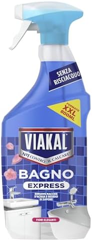 Viakal Spray Classico Con Tecnologia Anti-goccia, Il Numero Uno Per Il Tuo Bagno Contro Il Calcare E Le Macchie D'Acqua 800ml