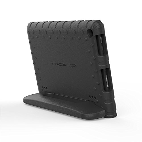 MoKo Fire HD 8 2015 Hülle – Superleicht EVA Stoßfest Kinderfreundlich Kinder Schutzhülle mit umwandelbarer Handgriff und Standfunktion für Amazon Fire HD 8 Zoll (5. Generation – 2015 Modell), Schwarz (Nicht für Fire HD 8 2016) - 7