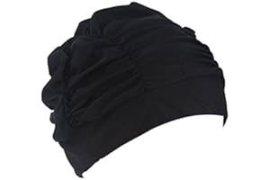 ZUMUii Butterme Donne Ragazze Pieghe Molli del Panno del Tessuto Nuoto Cappello/Protezione/Protezione di Bagno Turbante Bel Cappello per Lungo Dreadlocks Estate Capelli/Mare/Piscina Finti