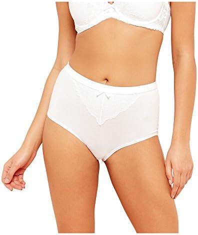 Debenhams The Collection Womens White Cotton Blend Full Brief Knickers 12