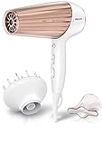 Philips MoistureProtect Hair Dryer with Ionic Conditioning, 2300W - HP8280/03 - White/Rose Gold