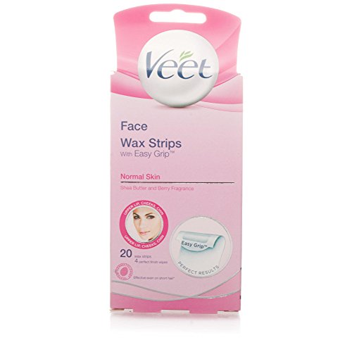 Veet Ready to Use Face Wax Strips - Shea Butter & Berry - 20 Strips