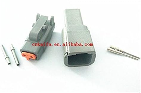 CNKF 10 Sets DTM gray PLUG 2 position way male female auto connector DTM06-2S DTM04-2P with terminals pins
