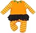 STAR "Halloween Pumpkin Kürbis Fasching" baby girls romper suitstripes (orange/black)