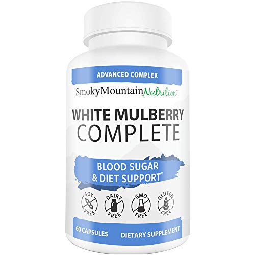 White Mulberry Leaf Extract Complex 1000mg (60 Capsules) Plus Garcinia Cambogia, Green Coffee Bean, Cinnamon, African Mango Extract - Supports Blood Sugar Control, Weight Loss, Appetite Suppressant